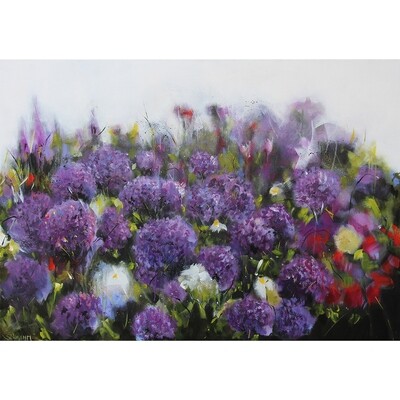 Bild Hortensien Original Blumenbild 100x70 cm