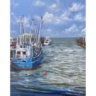 Bild Nordsee Hafen von Nordstrand 30x24 cm Bild Nordsee Hafen von Nordstrand 30x24 cm