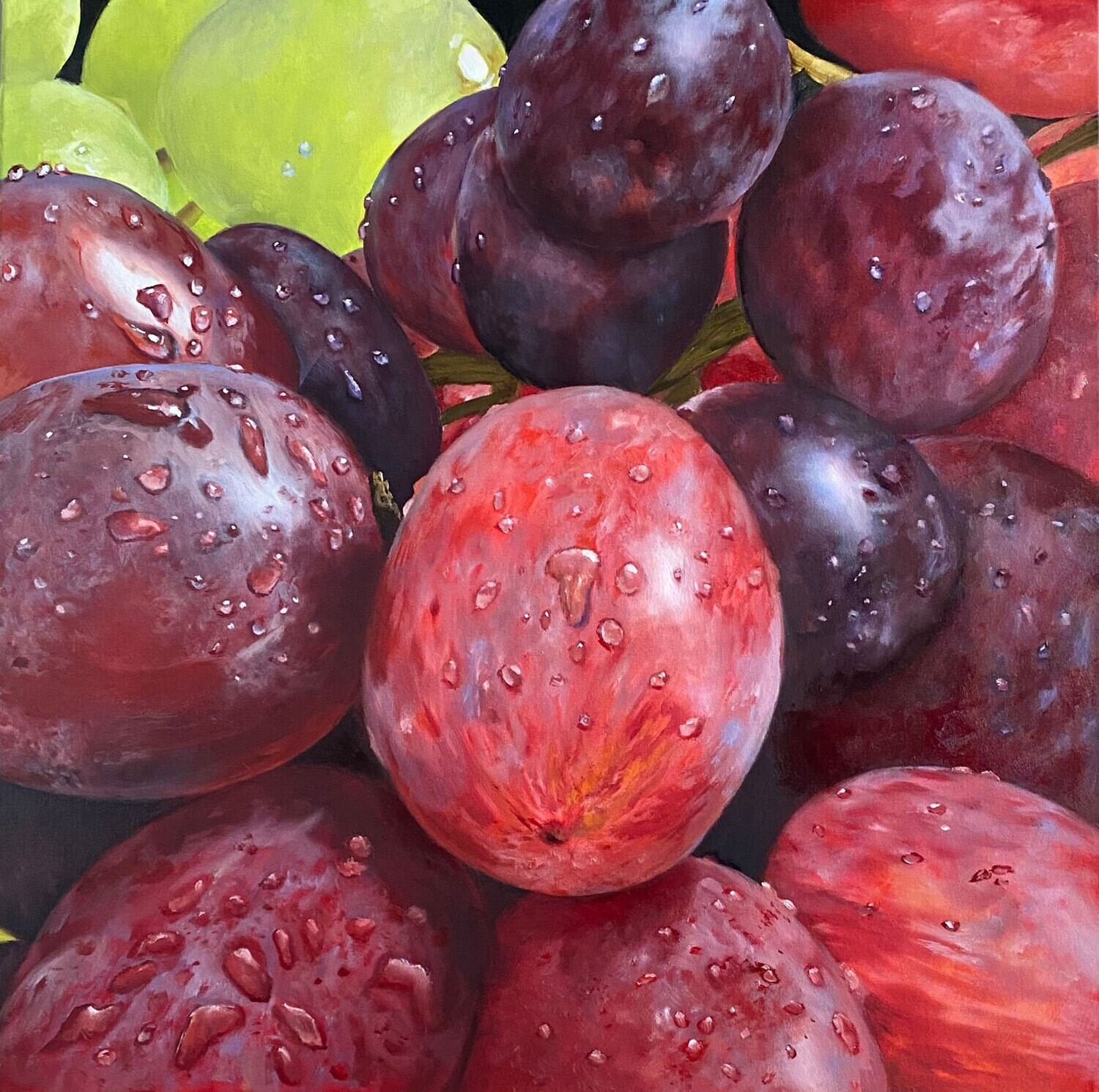 Bild Trauben III Original 50x50 cm