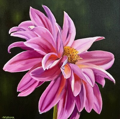 Bild Blüte pink Original im Rahmen Blumenbild 30x30 cm Bild Blüte pink Original im Rahmen Blumenbild 30x30 cm