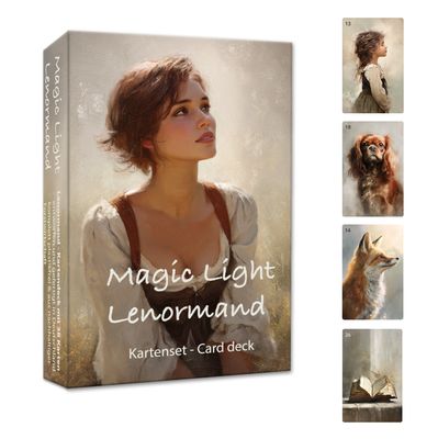 Lenormand Kartendeck „Magic Light Lenormand“ 36 moderne Lenormandkarten + Zusatzkarten Lenormand Kartendeck „Magic Light Lenormand“ 36 moderne Lenormandkarten + Zusatzkarten