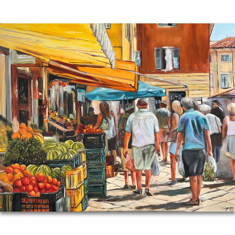 "Marktzauber" Original Gemälde 100x80 cm