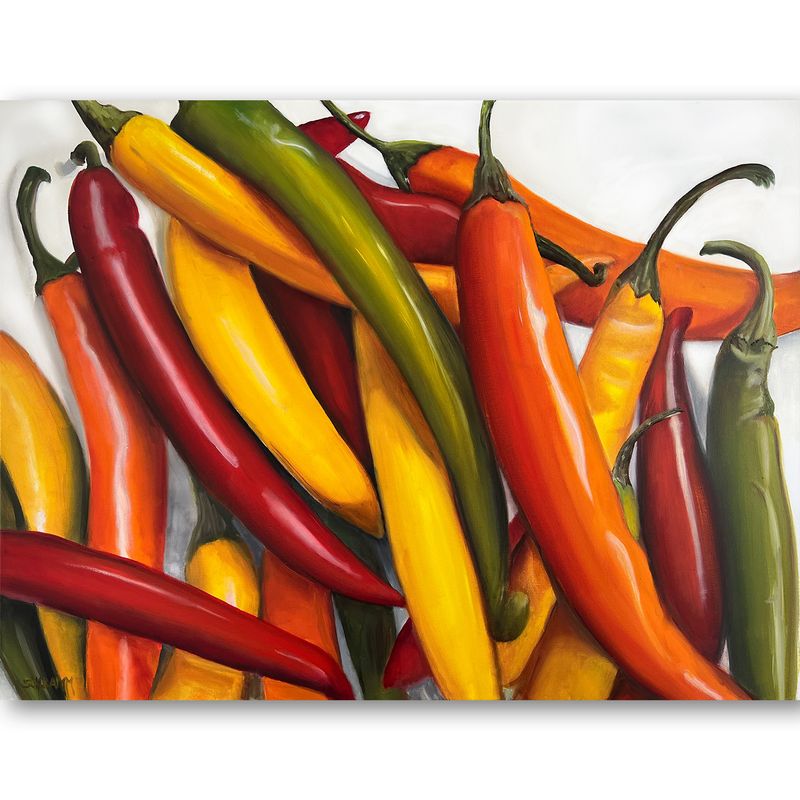 Chili Original Gemälde 80x60 cm
