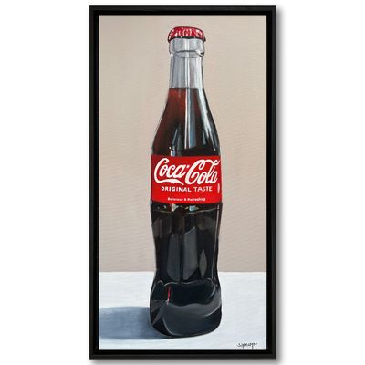 Cola Original Gemälde Bild im Rahmen 34x64 cm