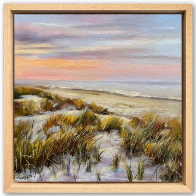Sylt Dünen & Meer Original Gemälde 25x25 cm im Rahmen Sylt Dünen & Meer Original Gemälde 25x25 cm im Rahmen