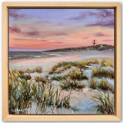 Sylt Dünen & Meer Original Gemälde 25x25 cm im Rahmen Sylt Dünen & Meer Original Gemälde 25x25 cm im Rahmen