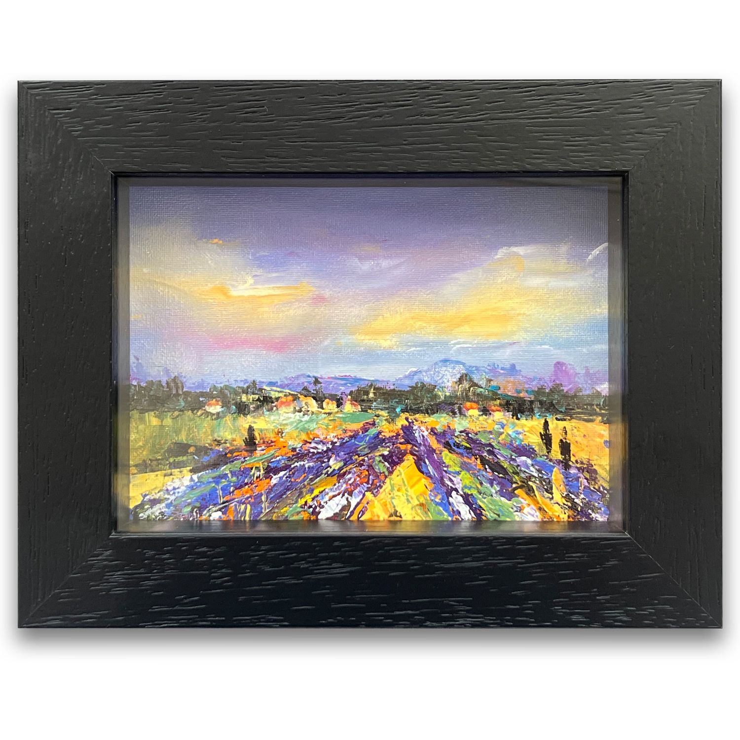 "Kleine Landschaft" Original Gemälde Bild im Rahmen ca. 22,5 x 17,5 cm