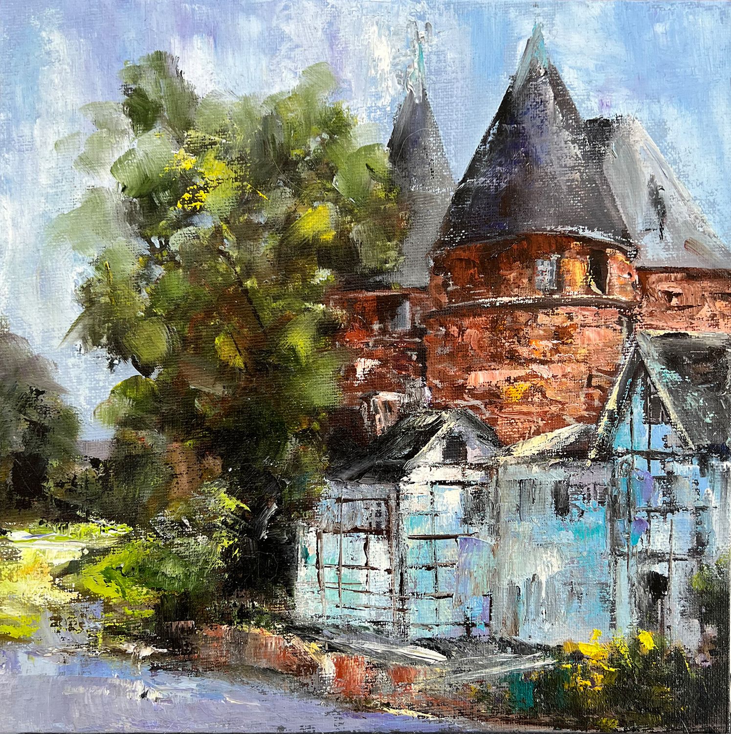 Nideggen Original Gemälde 25x25 cm Nideggen Original Gemälde 25x25 cm