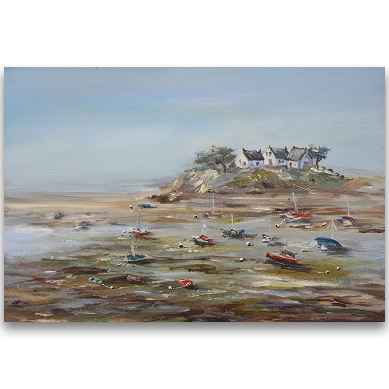 Bretagne Original Gemälde Bild im Holzrahmen 30x20 cm