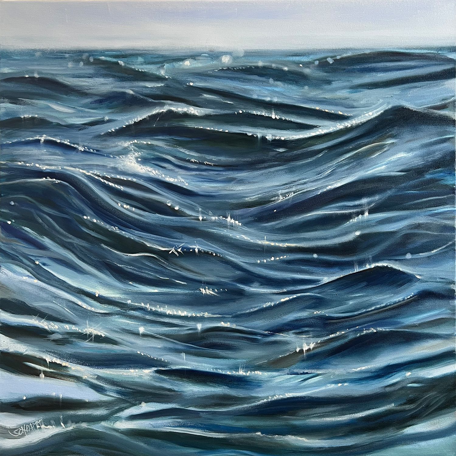 Meerbild Wellen Original Gemälde 60x60 cm Meerbild Wellen Original Gemälde 60x60 cm