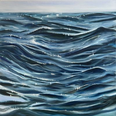 Meerbild Wellen Original Gemälde 60x60 cm Meerbild Wellen Original Gemälde 60x60 cm