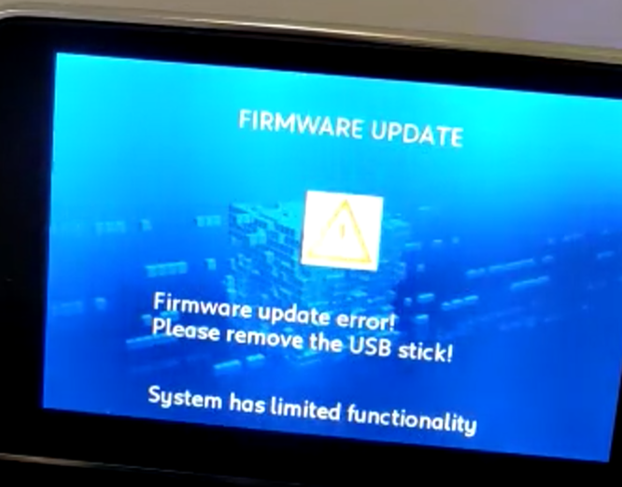 Peugeot Citroen DS Vauxhall NAC Telematic receiver repair service "software loading on demand" or "firmware update error"