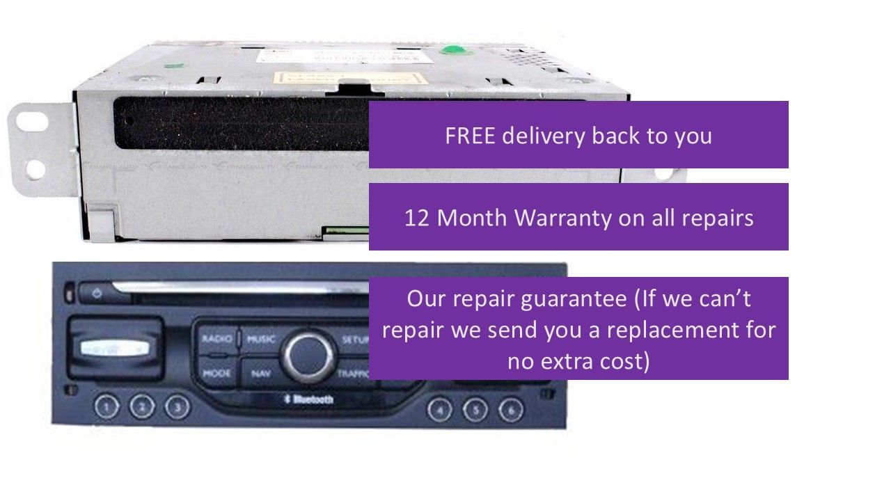 Peugeot Citroen RNEG RT6 head unit telematic repair service 98083775XN