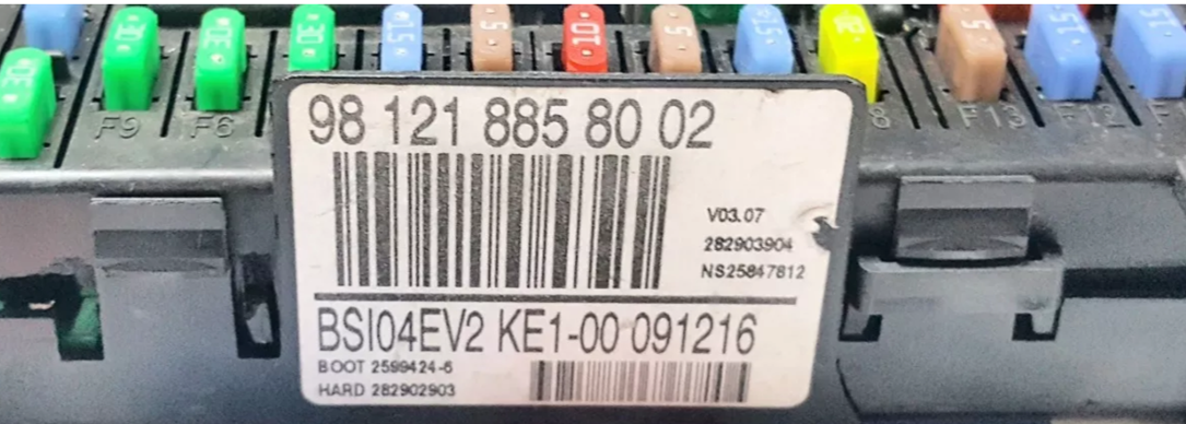 Peugeot Citroen BSI clone service with replacement BSI included 981218858002 9812188580