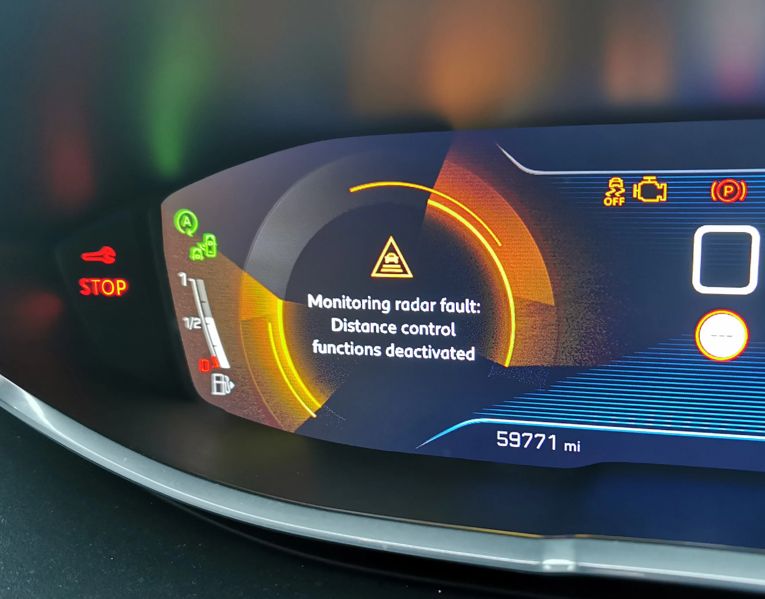 Peugeot / Citroen / Vauxhall / DS - Monitoring radar fault: distance control functions deactivated - FIX