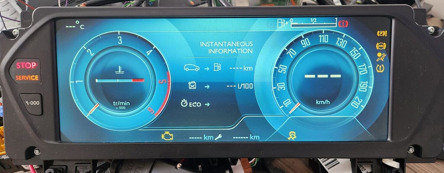 Citroen C4 Picasso / Grand Picasso colour speedometer repair service Citroen C4 Picasso / Grand Picasso colour speedometer repair service