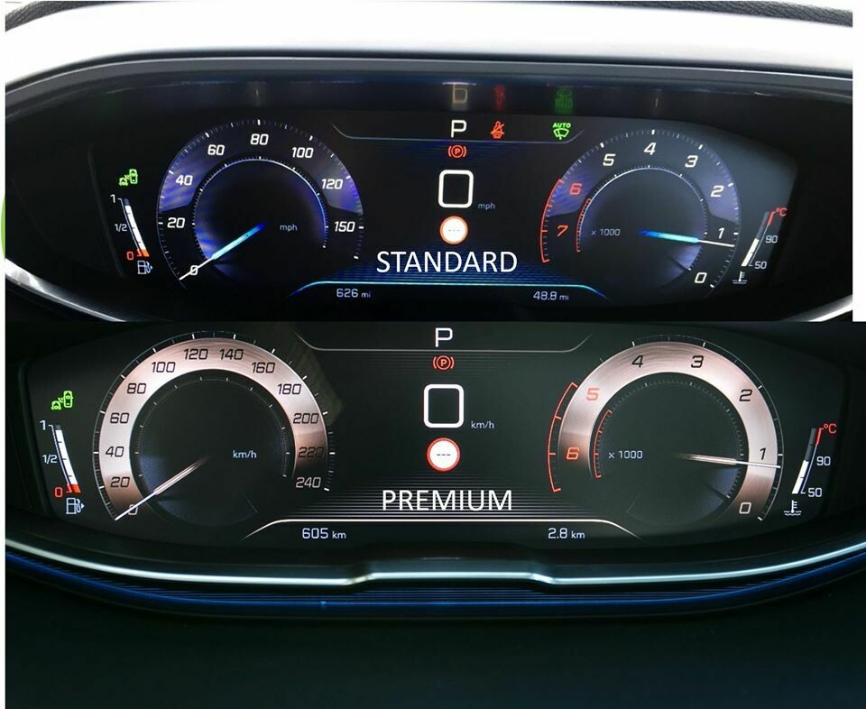 Peugeot 5008 activation of premium i-cockpit speedo theme