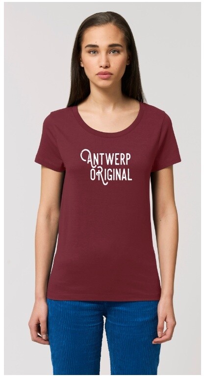 Antwerp Original - T shirt - Ladies - Burgundy Antwerp Original - T shirt - Ladies - Burgundy