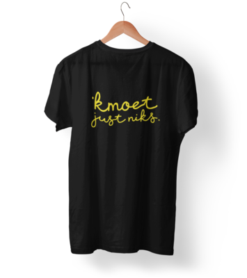 Tweedekans Kmoet Just Niks - T-shirt (Vrouwenmodel) Tweedekans Kmoet Just Niks - T-shirt (Vrouwenmodel)