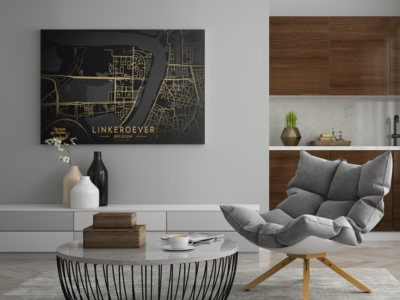 Canvas - Linkeroever - 2050 - Zwart/Goud