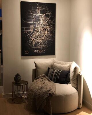 Canvas - Antwerpen - Zwart/Goud