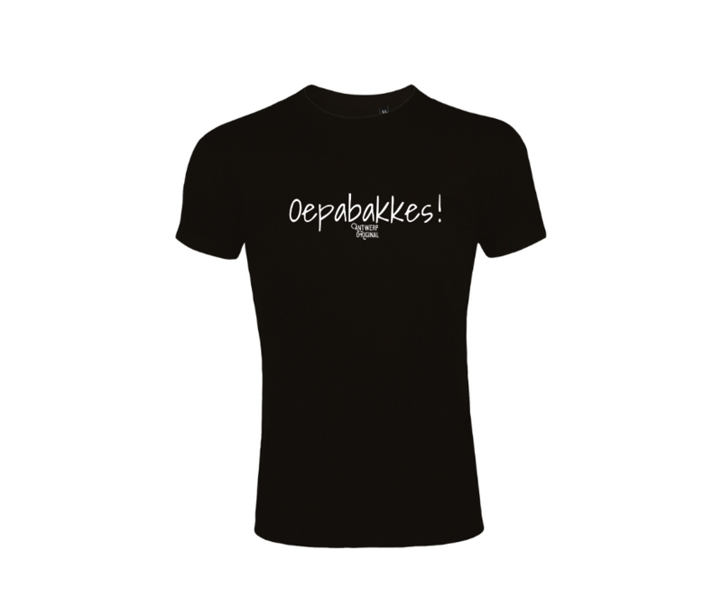 T shirt - OEPABAKKES!, Type: Grote Opdruk