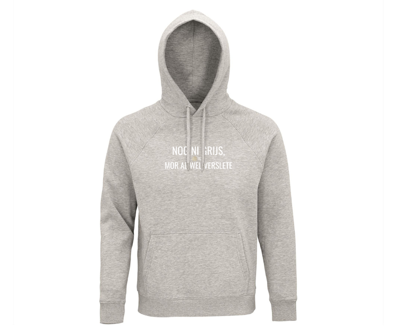 HOODIE - NOG NI GRIJS, MOR AL WEL VERSLETE