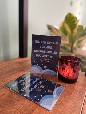 Een kortje ging er nog just af - Wenskaart