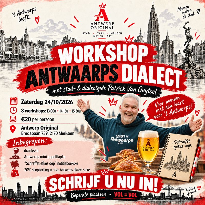 Ticket - Workshop Antwerps Dialect 24/10/2026