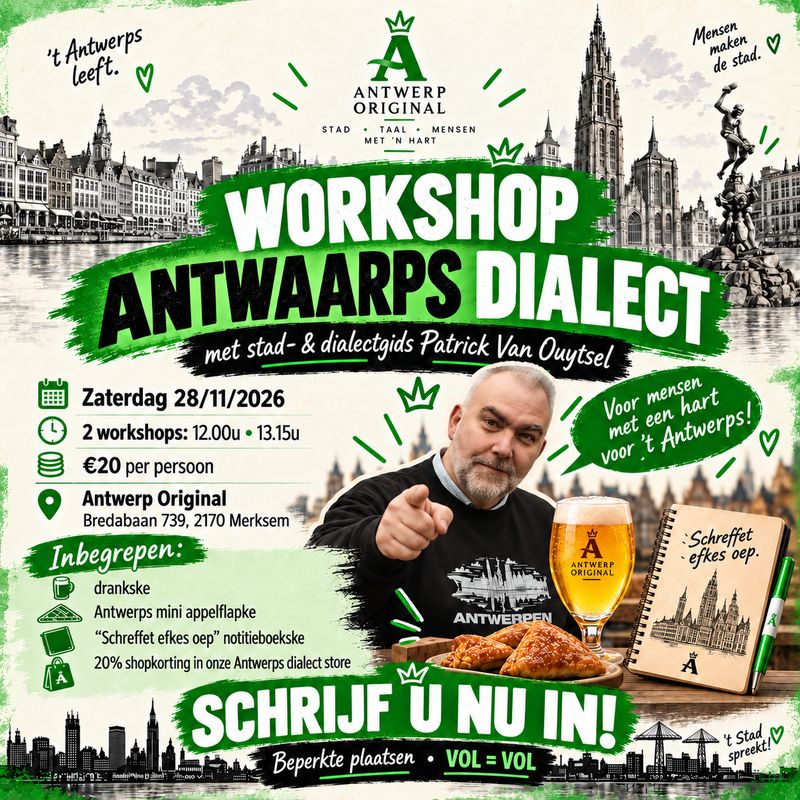 Ticket - Workshop Antwerps Dialect 28/11/2026