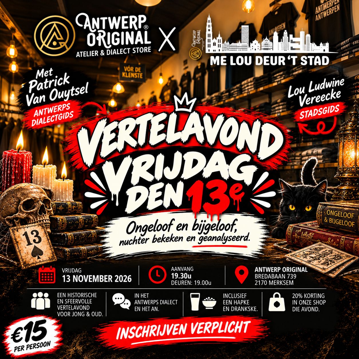 Ticket - Vertelavond - Vrijdag den 13e