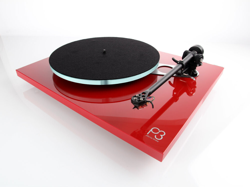 Rega Planar 3, red, ohne Tonzelle