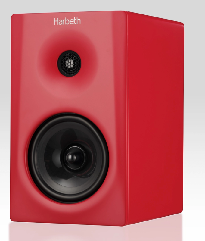 Harbeth NLE-1 crimson red (active speaker, pair