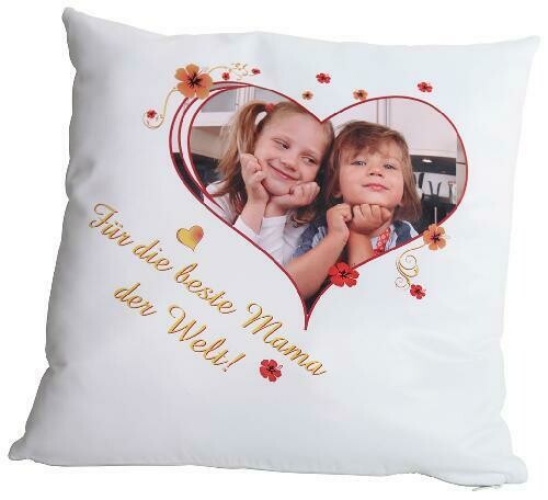 coussin blanc avec couleur en arriere