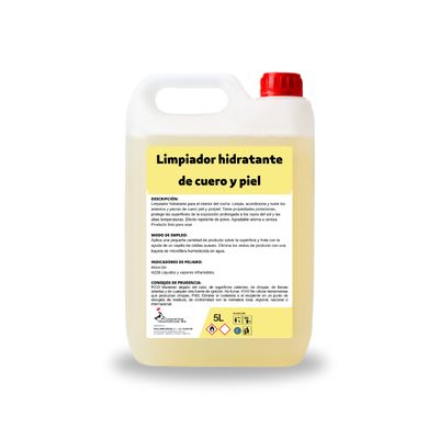 Limpiador hidratante de Cuero, Piel y Polipiel. Garrafa de 5 litros.