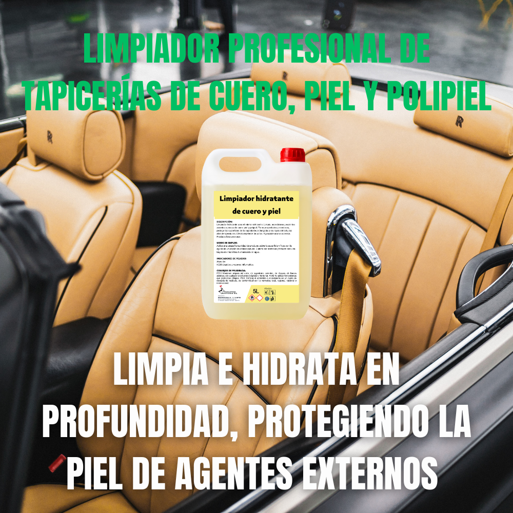 Limpiador hidratante de Cuero, Piel y Polipiel. Garrafa de 5 litros.