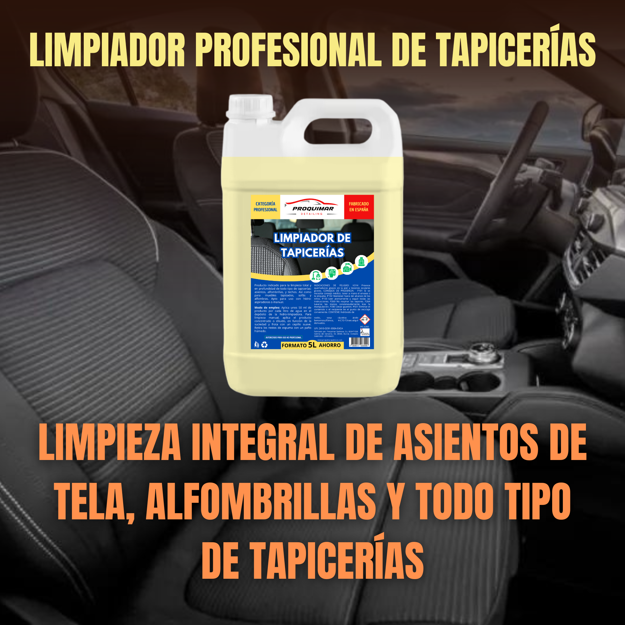 Tapicar. Limpiador de tapicería