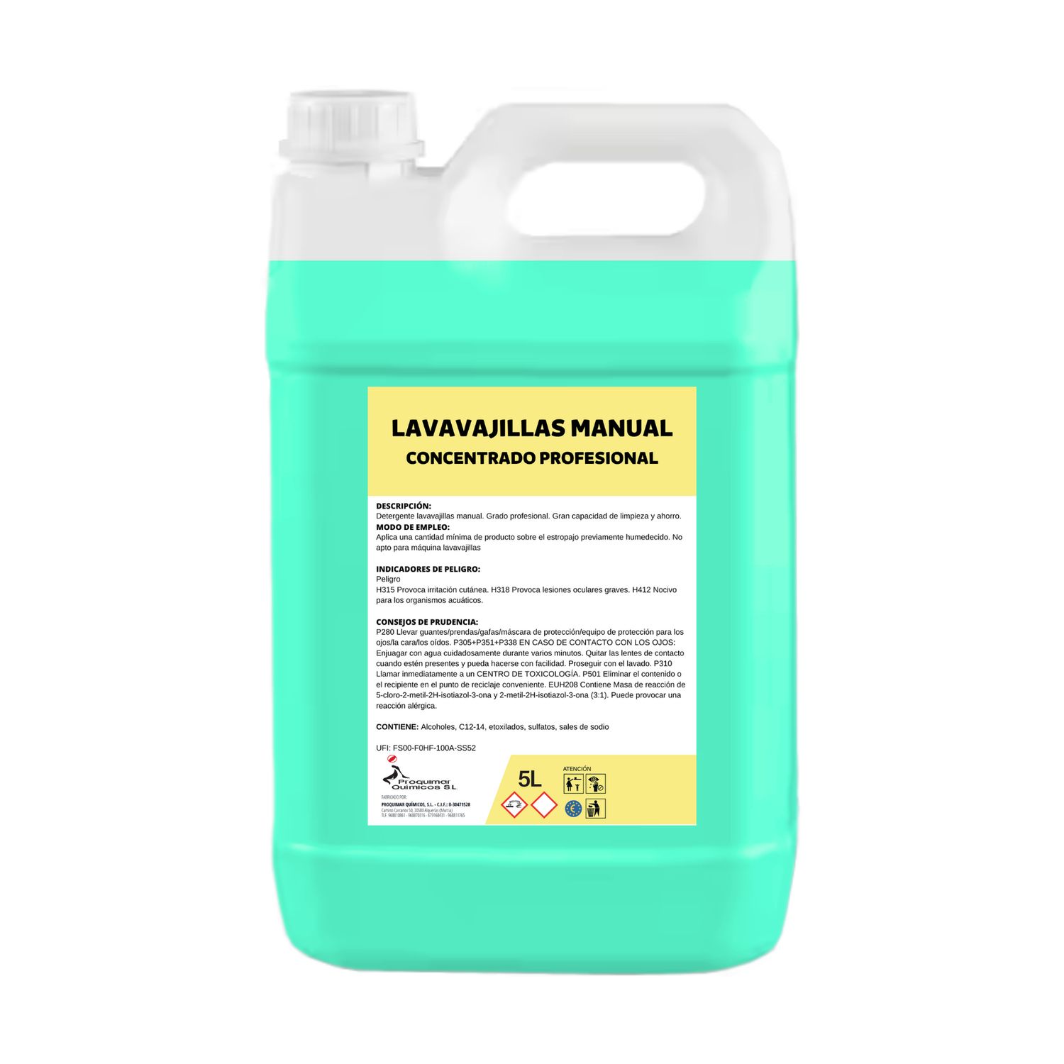 Lavajillas Manual – Detergente para Vajilla – Formato Profesional 5L