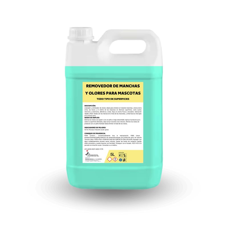 Limpiador Enzimático de Manchas y Olores para Mascotas - 5L Limpiador Enzimático de Manchas y Olores para Mascotas - 5L