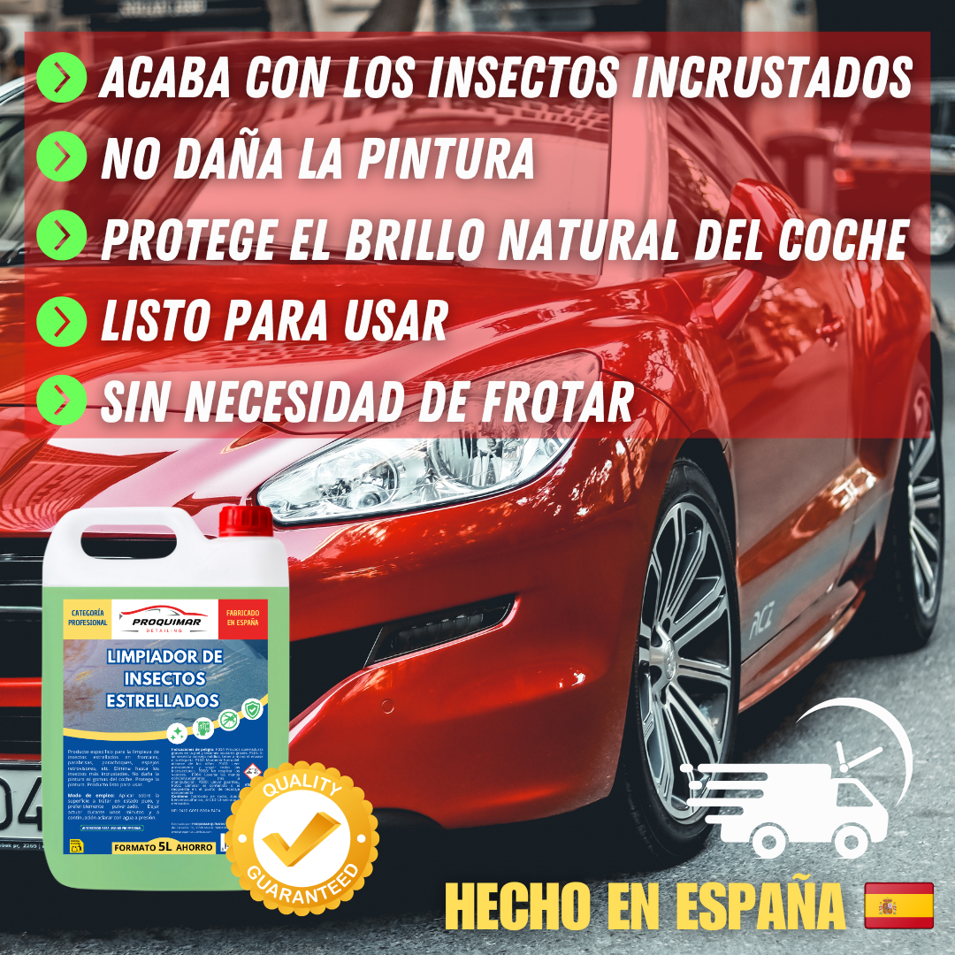 Limpiador de Insectos Estrellados para Coches, 5L, Elimina Insectos sin Esfuerzo