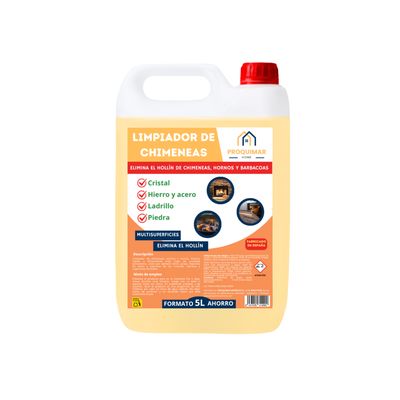Limpiador Potente Para Chimeneas, Estufas y Hornos, Elimina Hollín Y Grasa, 5 Litros