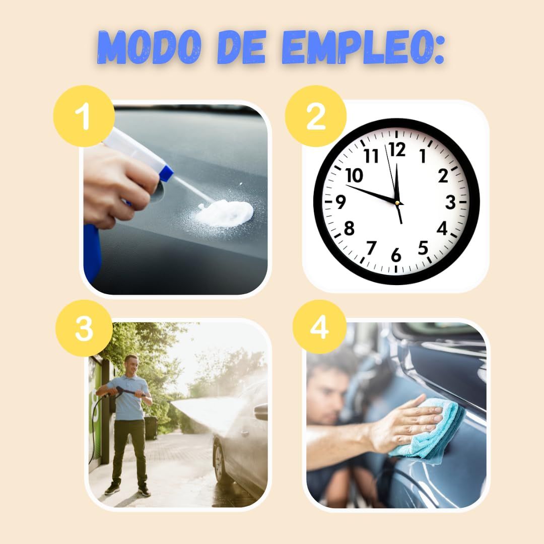 Limpiador de Insectos Estrellados 1L – Efecto Rápido – Elimina Restos Pegados sin Frotar – Seguro para Pintura y Plásticos – Acabado Profesional – Fabricado en España