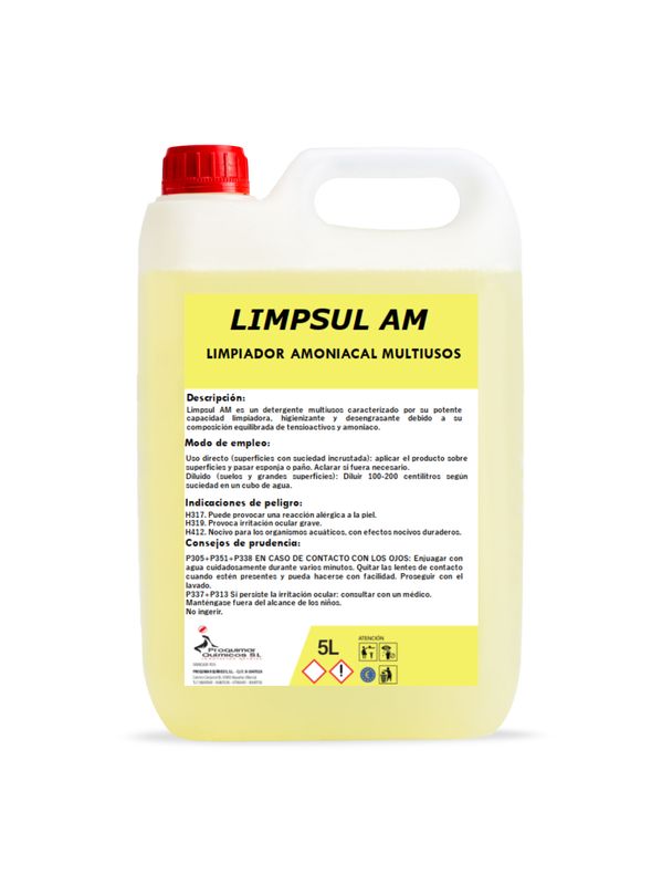 Limpsul AM. Limpiador de superficies con amoniaco