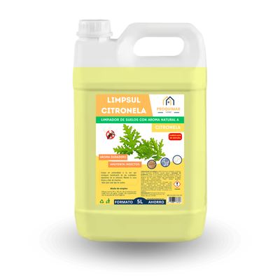 Limpsul Citronela, fregasuelos limpiador de superficies con citronela anti insectos - 5L