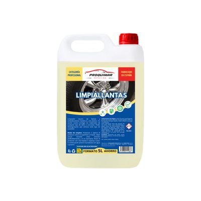 Limpiador de Llantas para Coches - Elimina Grasa, Polvo de Frenos y Suciedad Difícil - 5L