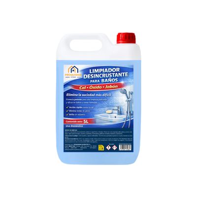 GEL LIMPIADOR DE BAÑOS, LIMPIADOR WC, SIN LEJIA, SIN AMONIACO, ANTICAL, GARRAFA DE 5 LITROS