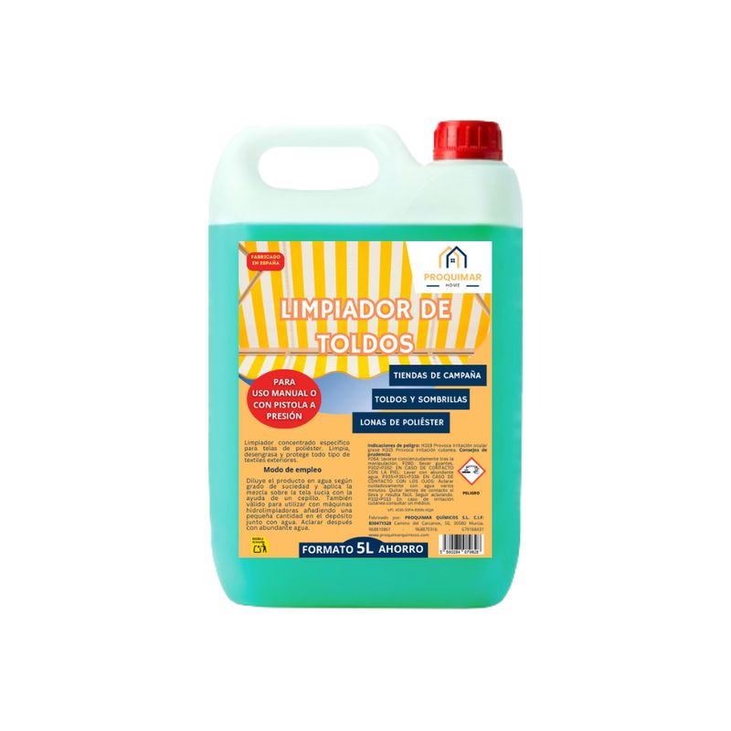 Limpiador concentrado de toldos y lonas - 5L