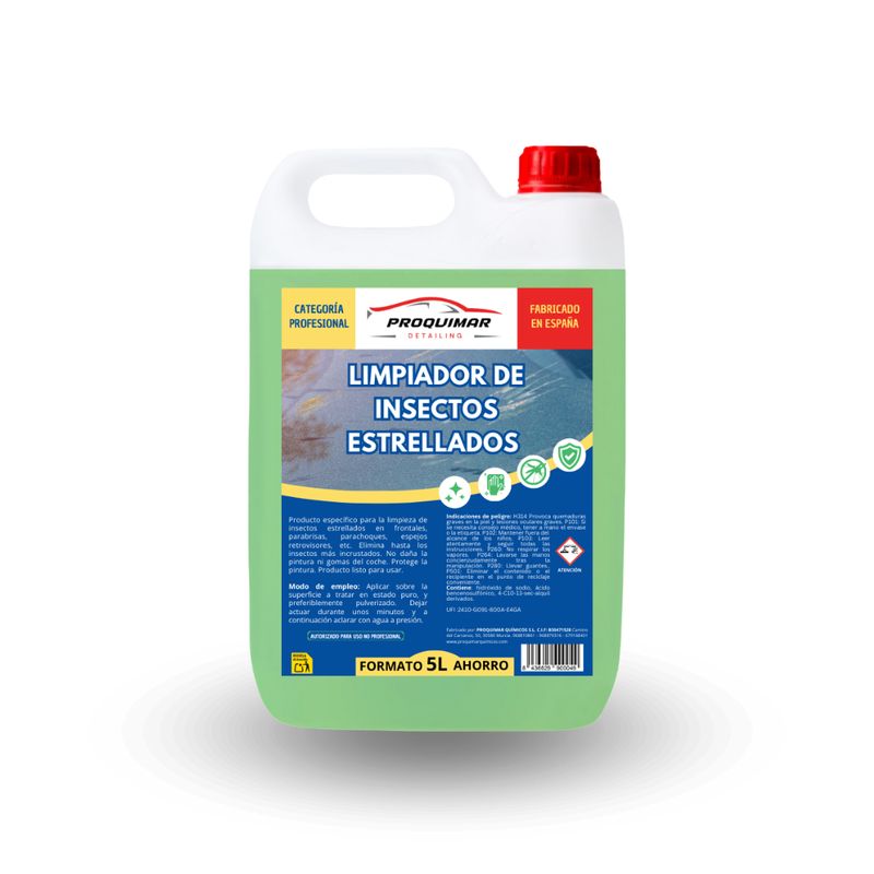Limpiador de Insectos Estrellados para Coches - Elimina Insectos sin Esfuerzo - 5L