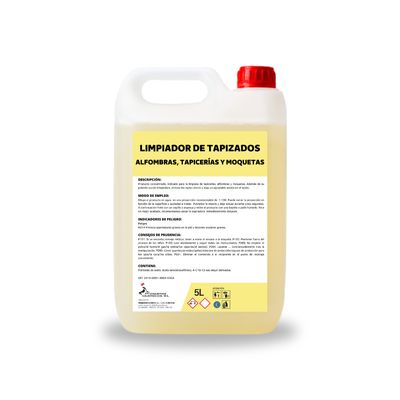 Limpiador de tapicerías, alfombras, moquetas y todo tipo de telas - 5L