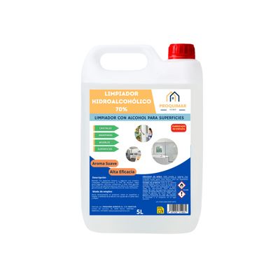 Limpiador Hidroalcohólico 70% Alcohol - higiene y desinfección - 5L